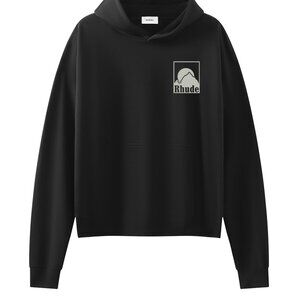 Rhude Black Moonlight Badge Hoodie